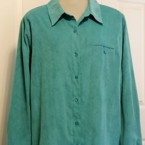 White Stag Aqua Moleskin Blouse, size 18/20W